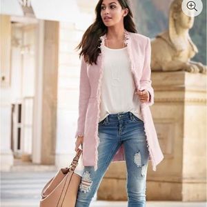 Never Worn Open Front Tweed Fringe Jacket